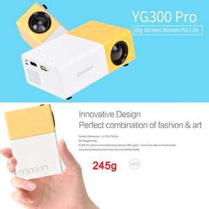 YG300 Built-in Battery Version LCD Mini Portable Pocket Projector
